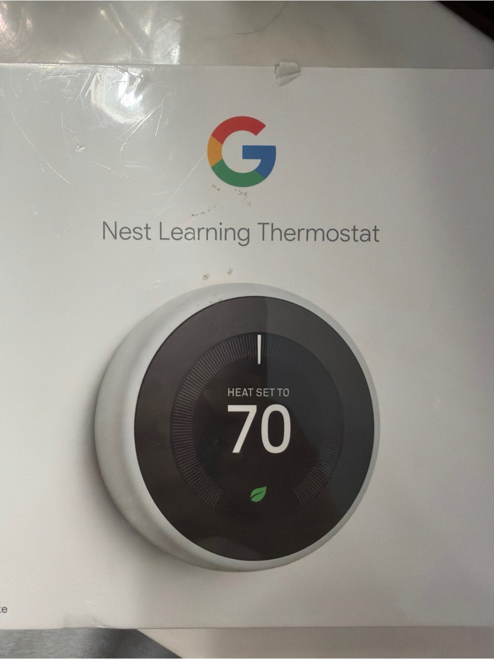 google Nest Learning Thermostat — White with Black Dial
